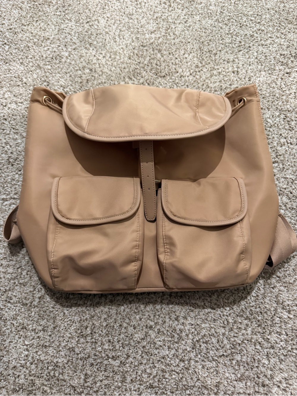 Women’s Neutral Tan Backpack Purse - Stylish Everyday Bag